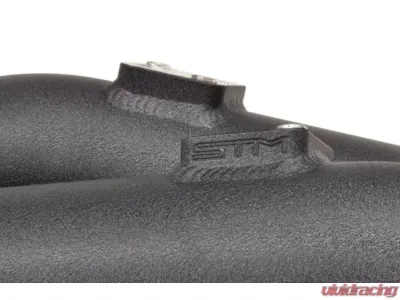 STM Tuned Wrinkle Black Powdercoat Aluminum Intake Pipes with MAF Flange Nissan R35 GT-R 2009-2021 - STM-GTR-AL-INT-MAF-WBK