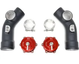 STM Upper Blow Off Valve Pipes with Red TiAL Q Speed Density Nissan R35 GT-R 2009-2020