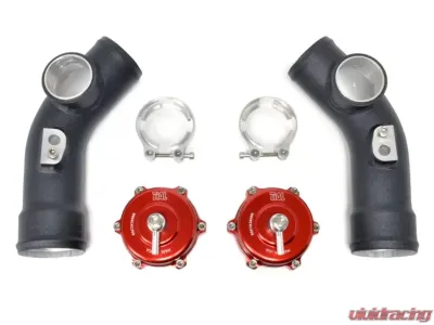 STM Upper Blow Off Valve Pipes with Red TiAL Q Speed Density Nissan R35 GT-R 2009-2020 - STM-GTR-BOVP-Q-RD