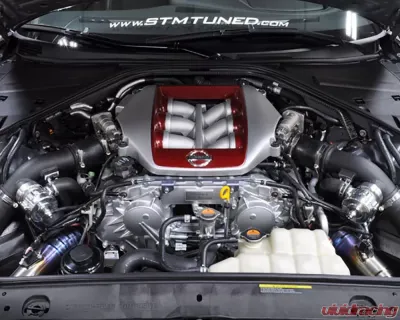 STM Upper Blow Off Valve Pipes w/ Blue TiAL Q (For Speed Density) Nissan R35 GT-R 2009-2020 - STM-GTR-BOVP-Q-BL