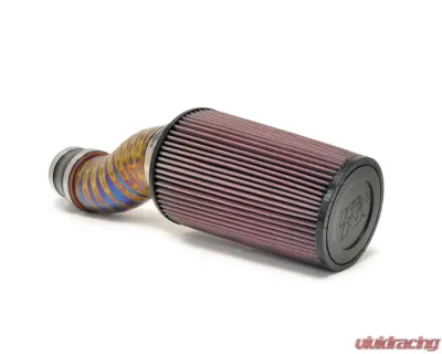 STM Tuned 3.5" Burned Blue No MAF Titanium SD Intake Mitsubishi Evolution VIII | IX 2003-2006 - STM-EVO89-INTK-TiB-35-SD-35