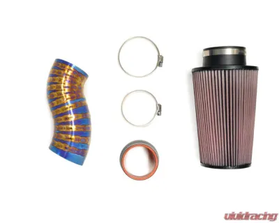 STM Tuned 3.5" Burned Blue No MAF Titanium SD Intake Mitsubishi Evolution VIII | IX 2003-2006 - STM-EVO89-INTK-TiB-35-SD-35