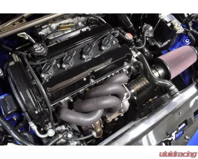 STM Tuned 3.5" Burned Blue No MAF Titanium SD Intake Mitsubishi Evolution VIII | IX 2003-2006 - STM-EVO89-INTK-TiB-35-SD-35