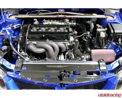 STM Tuned 3.5" Burned Blue No MAF Titanium SD Intake Mitsubishi Evolution VIII | IX 2003-2006 - STM-EVO89-INTK-TiB-35-SD-35