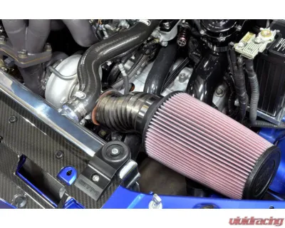 STM Tuned 3.5" Burned Blue No MAF Titanium SD Intake Mitsubishi Evolution VIII | IX 2003-2006 - STM-EVO89-INTK-TiB-35-SD-35