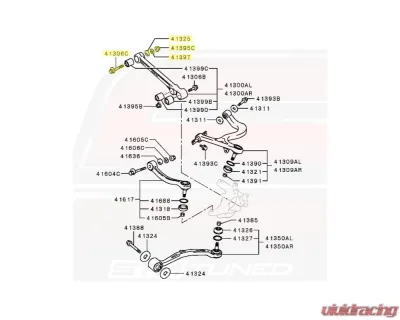 STM Tuned OEM Rear Camber Adjustment Bolts Full Kit One Side - STMKIT-MIT-EVO89-RCAB