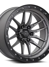 KRAWLER Lock Off-Road Wheels 2987MGMBR20 20x9 Black Milled Aluminum for Jeep Wrangler                                     - KRAWLER-2987MGMBR20 - Image 3