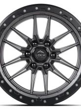 KRAWLER Lock Off-Road Wheels 2987MGMBR20 20x9 Black Milled Aluminum for Jeep Wrangler                                     - KRAWLER-2987MGMBR20 - Image 2