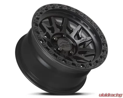 Lock Off-Road Lunatic Wheel 20x9 6x135 0mm Matte Black w/ Matte Black Ring - LUNATIC-2963MB
