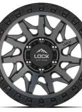 Lock Off-Road Lunatic Wheel 18x9 5x127 | 5x5 1mm Matte Grey w/ Matte Black Ring                                     - LUNATIC-8957MGMBR1 - Image 2