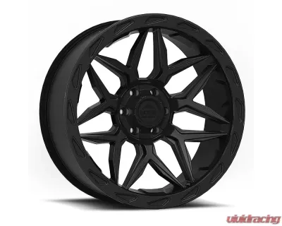 Lock Off-Road Matrix Wheel 20x10 5x127|5x139.7 -18mm Matte Black w/ Matte Black Ring - MATRIX-2121MB