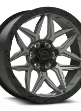 Lock Off-Road Matrix Wheel 17x9 5x127|5x139.7 0mm Matte Grey w/ Matte Black Ring                                     - MATRIX-7921MGMBR - Image 3