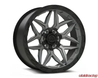 Lock Off-Road Matrix Wheel 17x9 5x127|5x139.7 0mm Matte Grey w/ Matte Black Ring - MATRIX-7921MGMBR