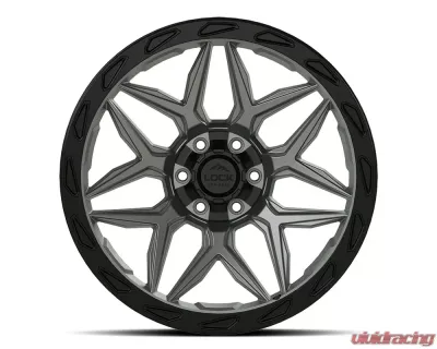Lock Off-Road Matrix Wheel 17x9 5x127|5x139.7 0mm Matte Grey w/ Matte Black Ring - MATRIX-7921MGMBR