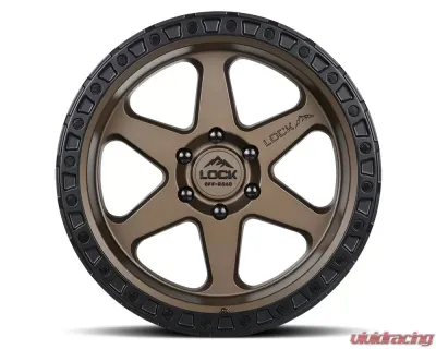 Lock Off-Road Olympus Wheel 20x9 5x127 | 5x5 0mm Matte Desert Bronze w/ Matte Black Ring - OLYMPUS-2957MRMBR