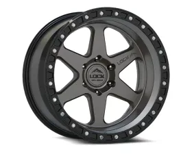 Lock Off-Road Olympus Wheel 17x9 6x135 -35mm Matte Grey w/ Matte Black Ring