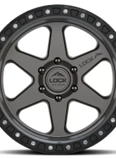 Lock Off-Road Olympus Wheel 20x10 6x135 -24mm Matte Grey w/ Matte Black Ring                                     - OLYMPUS-2163MGMBR - Image 2