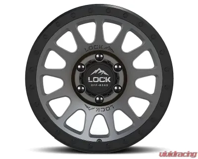 Lock Off-Road Yosemite Wheel 17x9 6x139.7 0mm Matte Grey w/ Matte Black Ring - YOSEMITE-7969MGMBR