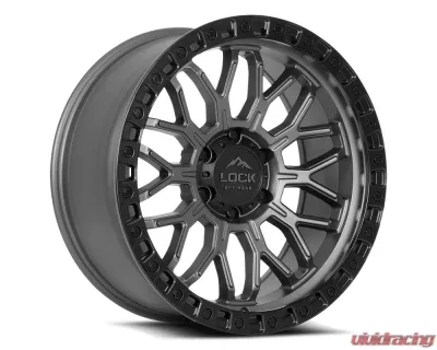 Lock Off-Road Combat Wheel 20x9 6x139.7 0mm Matte Grey w/ Matte Black Ring - COMBAT-2969MGMBRR
