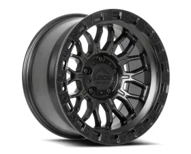 Lock Off-Road Combat Wheel 17x9 5x127 | 5x5 1mm Matte Black w/ Matte Black Ring