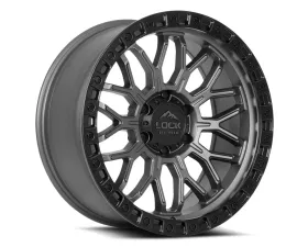 Lock Off-Road Combat Wheel 17x9 5x127 | 5x5 1mm Matte Grey w/ Matte Black Ring