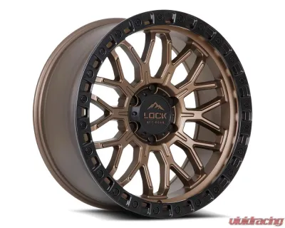 Lock Off-Road Combat Wheel 17x9 5x127 | 5x5 1mm Matte Bronze w/ Matte Black Ring - COMBAT-7957MRMBR