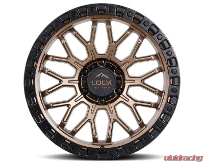 Lock Off-Road Combat Wheel 17x9 5x127 | 5x5 1mm Matte Bronze w/ Matte Black Ring - COMBAT-7957MRMBR