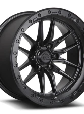 Lock Off-Road Krawler Wheel 17x9 6x135 1mm Matte Black w/ Matte Black Ring                                     - KRAWLER-179063MB - Image 3