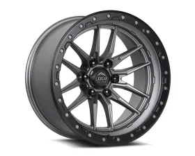 Lock Off-Road Krawler Wheel 17x9 6x139.7 1mm Matte Grey w/ Matte Black Ring