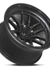 Lock Off-Road Krawler Wheel 22x10 8x165.1 -18mm Matte Black w/ Matte Black Ring                                     - KRAWLER-22186MB - Image 3