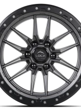 Lock Off-Road Krawler Wheel 22x12 8x165.1 -18mm Matte Grey w/ Matte Black Ring                                     - KRAWLER-22186MGMBR - Image 2