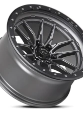 Lock Off-Road Krawler Wheel 22x12 8x165.1 -18mm Matte Grey w/ Matte Black Ring                                     - KRAWLER-22186MGMBR - Image 3