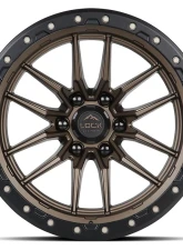 Lock Off-Road Krawler Wheel 22x10 8x180 -18mm Matte Bronze w/ Matte Black Ring                                     - KRAWLER-22188MRMBR - Image 2