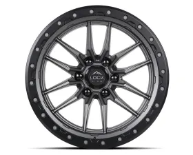 Lock Off-Road Krawler Wheel 18x9 6x139.7 -12mm Matte Grey w/ Matte Black Ring