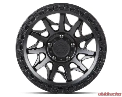 Lock Off-Road Lunatic Wheel 18x9 6x139.7 -12mm Matte Black w/ Matte Black Ring - LUNATIC-8969MB