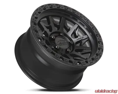 Lock Off-Road Lunatic Wheel 18x9 6x139.7 -12mm Matte Black w/ Matte Black Ring - LUNATIC-8969MB