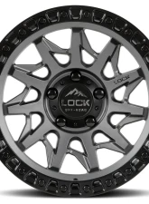 Lock Off-Road Lunatic Wheel 18x9 6x139.7 +1mm Matte Grey w/ Matte Black Ring                                     - LUNATIC-8969MGMBR1 - Image 2