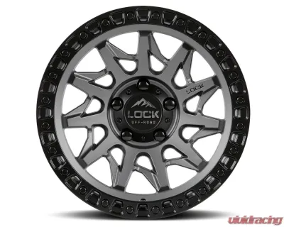 Lock Off-Road Lunatic Wheel 18x9 6x139.7 +1mm Matte Grey w/ Matte Black Ring - LUNATIC-8969MGMBR1