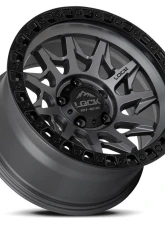 Lock Off-Road Lunatic Wheel 18x9 6x139.7 +1mm Matte Grey w/ Matte Black Ring                                     - LUNATIC-8969MGMBR1 - Image 3