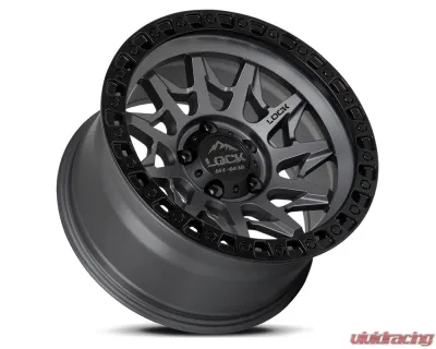 Lock Off-Road Lunatic Wheel 18x9 6x139.7 +1mm Matte Grey w/ Matte Black Ring - LUNATIC-8969MGMBR1