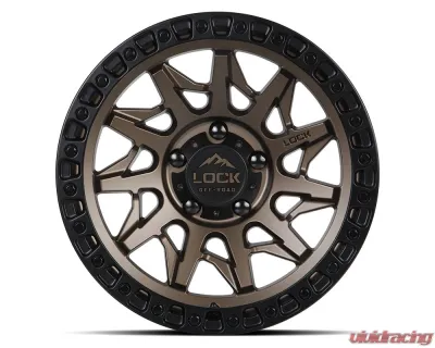 Lock Off-Road Lunatic Wheel 18x9 6x139.7 +1mm Matte Bronze w/ Matte Black Ring - LUNATIC-8969MRMBR1