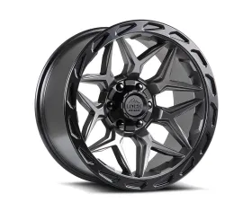 Lock Off-Road Matrix Wheel 20x10 8x180 -18mm Matte Grey W Matte Black Ring