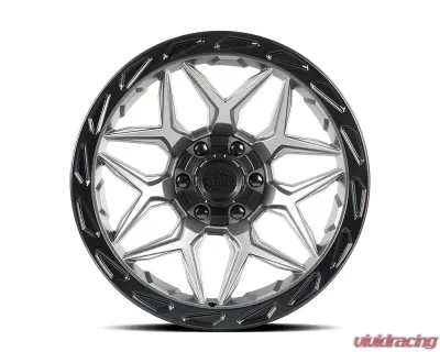 Lock Off-Road Matrix Wheel 20x10 8x180 -18mm Matte Grey W Matte Black Ring - MATRIX-2188MGMBR