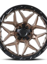 Lock Off-Road Matrix Wheel 20x10 8x180 -18mm Matte Bronze w/ Matte Black Ring                                     - MATRIX-2188MRMBR - Image 2