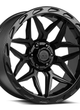 Lock Off-Road Matrix Wheel 22x10 8x165.1 -18mm Matte Black w/ Matte Black Ring                                     - MATRIX-221082MB - Image 3