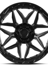 Lock Off-Road Matrix Wheel 22x10 8x165.1 -18mm Matte Black w/ Matte Black Ring                                     - MATRIX-221082MB - Image 2