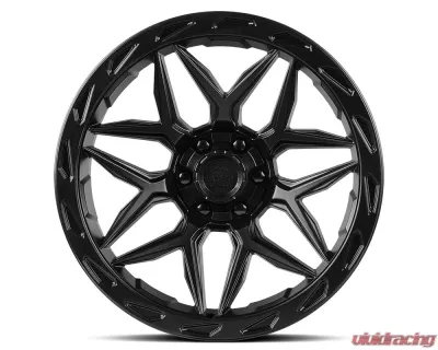 Lock Off-Road Matrix Wheel 22x10 8x165.1 -18mm Matte Black w/ Matte Black Ring - MATRIX-221082MB