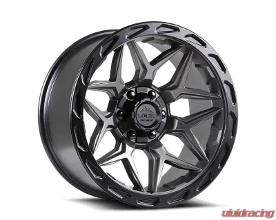 Lock Off-Road Matrix Wheel 22x10 8x165.1 -18mm Matte Grey W Matte Black Ring - MATRIX-221082MGMBR