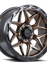 Lock Off-Road Matrix Wheel 22x10 8x165.1 -18mm Matte Bronze w/ Matte Black Ring                                     - MATRIX-221082MRMBR - Image 3