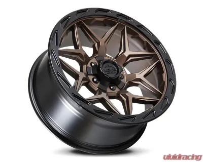 Lock Off-Road Matrix Wheel 22x10 8x165.1 -18mm Matte Bronze w/ Matte Black Ring - MATRIX-221082MRMBR